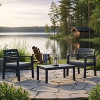 Garten-Lounge-Set - Outdoor-Sofa in Anthrazit