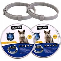 2 COLLIERS UNIVERSELS POUR CHATS CONTRE LES PUCES ET LES TIQUES