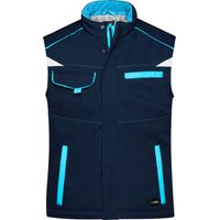 James & Nicholson Softshellweste mit warmem Innenfutter JN854 Gr. 6XL navy/turquoise