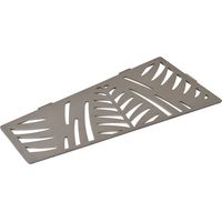 Duschablage aus Edelstahl 26,2 x 12/7 cm x 2 mm - Rechteckig Design Jungle - Befestigung ohne Bohren