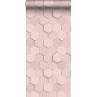 Pp intissé éco texture hexagone 3d - 0,53 x 10,05 m de Origin Wallcoverings