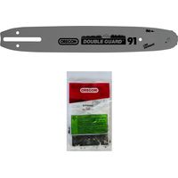 Guide 12 pouces avec chaîne 45 maillons OREGON – Pour tronçonneuses GT ELEC – Longueur de coupe 25 cm – Pas 3/8'