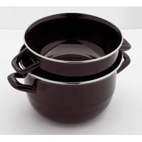 Marmite à moule - Email noir - 24cm