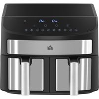 HOMCOM Friggitrice ad Aria Calda con Timer e Temperatura Regolabile Nero