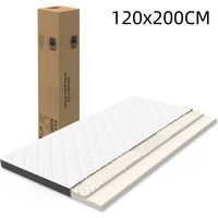 Matelas 120x200cm Épaisseur 7 cm Matelas Minces Minimalistes Déhoussable Mousse haute gel Matelas Multifonctions