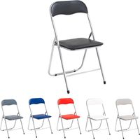 Marvin Sedia Pieghevole Imbottita Salvaspazio Portatile Richiudibile Da Interno Esterno Giardino Campeggio Ufficio Resistenti Ferro Leggere (Nera)