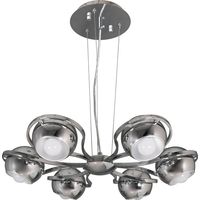 chiara deckenleuchte de 6xe14 h.reg.xd.60cm silber/chrom