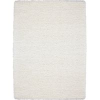 Tapis shaggy uni à poils longs 300 x 400 cm – Blanc ivoire – 30mm d'épaisseur – 100% polypropylène – Entretien facile – Life