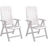 Set 2 fauteuils multipositions, extérieur blanc BLANES garbar