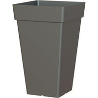 Pot de fleur capri carre haut 50cm anthracite - EDA