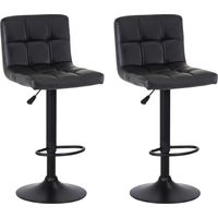 Set 2 Sgabelli Bar Alti Cucina Regolabile Girevole 41x45x89/110 cm