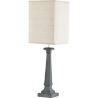 Lampada da tavolo alta elegante in ceramica paralume in tessuto Lagom