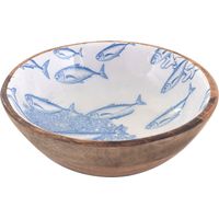 Signes Grimalt Cuenco Bol Cocina Cuenco Peces Mediana Cajas Y Bandejas Azul 20x20x7cm 32849