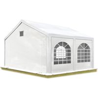 TOOLPORT Carpa para fiesta de alta calidad 3x4 m carpa de fiestas carpa de lona PE 500 N carpa de jardín carpa para fiestas blanca impermeable