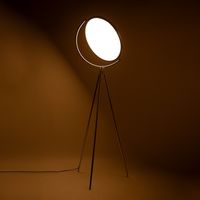 Lampadaire LED design "Eyes" - 26W - Lumière chaude - Chromé