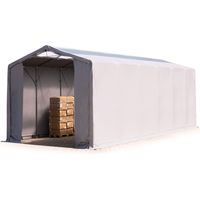 6x12m hangar TOOLPORT, PVC 850 N, H. 4m avec portes à fermeture Eclair et fenêtres dans le toit