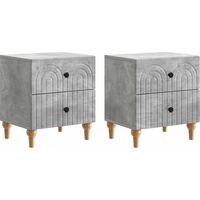 Bedside Cabinet 2 pcs Concrete Grey 43 x 34.5 x 48 cm vidaXL