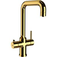 Instant Hot Boiling Water Tap 3 in 1 Kitchen Mixer Brushed Gold Finish Ellsi