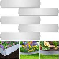 SWANEW 25M Rasenkante 100x18cm langlebig Garten Wegbegrenzung Verzinkt Gartenpalisade Pflanzen