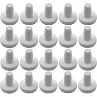 Cyclingcolors – Lot de 20 embouts de tube à insérer Ø 16mm – PELD blanc – Diamètre intérieur 6,5mm – Installation facile pour meubles et chaises