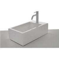 Cristina Ondyna – Lave mains céramique à poser 45 x 25 x 13 cm – Sans trop plein – Blanc brillant – WHX4509