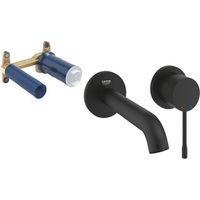 GROHE Essence Mitigeur de lavabo encastré - partie encastrée - bec de 18,3 cm - taille M - phantom black (noir mat)