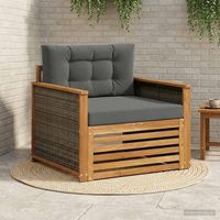 vidaXL Outdoor Middle Sofa Natural