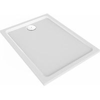 Pozzi ginori piatto doccia bianco in ceramica 100x80 4,5 cm piletta non inclusa