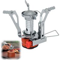 Réchaud À Gaz Pour Camping, Cuisinière Réglable Ultra Léger Portable Propane Poêle Coupe, Pour Randonnée, Trekking, Camping, Pique-nique, Extérieur (orange)