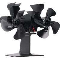 Ventilatore per stufa a 8 pale, facile da installare, alimentato a calore, in lega di alluminio a basso rumore, per la riparazione