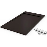 Duschwanne 70x100 PREMIUM AMBIENTE schwarz RAL 9005