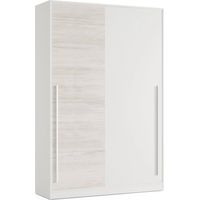 Kleiderschrank 2 Schiebetüren weiß 200x120x50cm