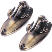 Paire d'embrasses de rideaux style cygne avec crochets (bronze)