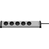 Ehmann 0200x00052301 Multipresa con interruttore Argento, Nero Schuko 1 pz.