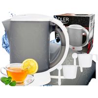Adler AD 1268 bollitore elettrico da viaggio grigio bianco