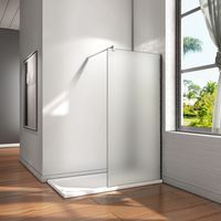 AICA 700x1950mm Shower Enclosure Frosted Glass Walk In Wet Room Shower Screen