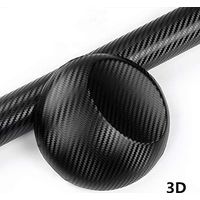 – Film vinyle 3D fibre carbone adhésif pour voiture – Lot de 2 pièces 150 cm x 30 cm – Résistant aux intempéries – Pour personnalisation auto et moto