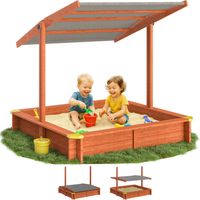 Spielwerk Sabbiera con Tetto Veranda Protezione UV 50 Legno Ecologico Sandbox per Bambini Gioco Esterno Playhouse Max (de)
