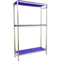 Simonrack Moderne Edelstahlregal Blau 3 Ebenen