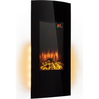 Klarstein – Cheminée électrique encastrable 2000W – Effet flammes 3D-LED – Télécommande, programmable, thermostat, minuteur – Design moderne pour intérieur