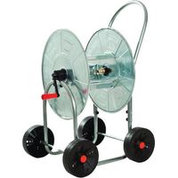 AVVOLGITUBO IRRIGAZIONE CARRELLATO AGRATI ACCIAIO ZINCATO 4 RUOTE PLT X TUBO 3/4 MT 80