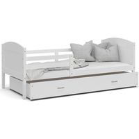 Lit Enfant Mateo 90x190 tiroir + Matelas Blanc - blanc