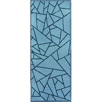 Alfombra de exterior de doble cara azul