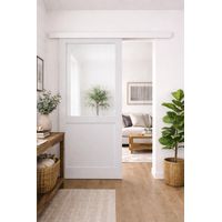 Porta Scorrevole Officina Bianca H204 x L73 senza montante + Binario in alluminio bianco