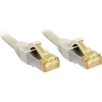 LINDY 47265 RJ45 Netzwerkkabel, Patchkabel CAT 6a (Rohkabel CAT 7) S/FTP 3.00 m Grau mit Rastnasensc