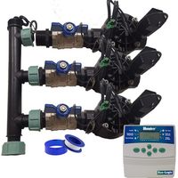 Sistema di Irrigazione Automatica a 3 Zone con Programmatore ELC401 +Elettrovalvole Rain Bird HV 1'' 24v