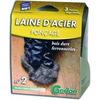 3 PATINS AIGUILLETES LAINE ACIER N°2