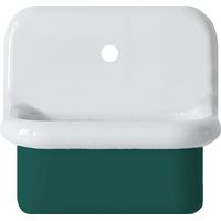 Lavabo retro de cerámica de 45 cm - True Colors Lite - Profundidad reducida - Azul petróleo
