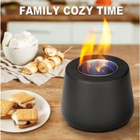 Chimenea de mesa de bioetanol, chimenea de mesa con cámara de combustión, combustión más larga, fuego de mesa portátil para exteriores e interiores