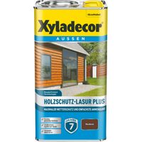 Xyladecor Holzschutz-Lasur Plus, Maximaler Wetterschutz und einfachste Anwendung, Nussbaum, 4 l